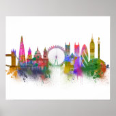 Poster Londres Skyline - Rainbow (Devant)