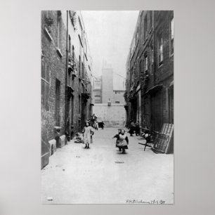 Poster Londres Slums, 1899