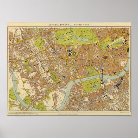 Poster Londres Sud-ouest (Devant)