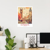 Poster Londres Travel Print Wall Art (Bureau à domicile)