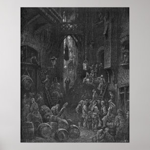 Poster Londres victorienne - River Side Street