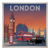 Poster Londres vintage (Devant)