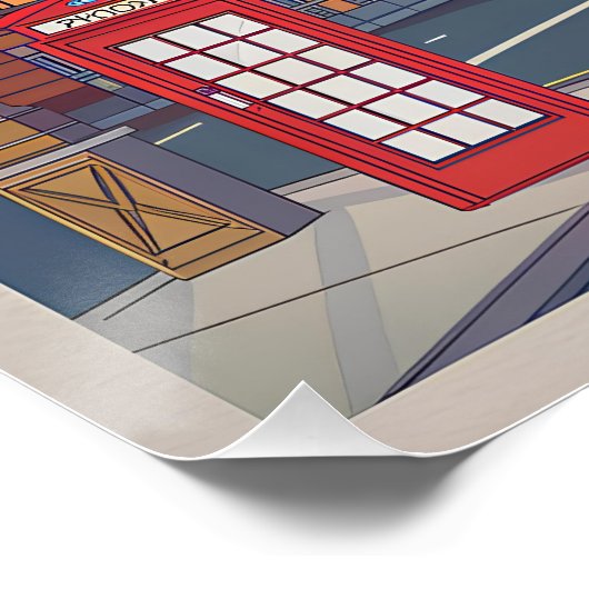 Poster Londres vintage (Coin)