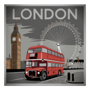 Poster Londres vintage