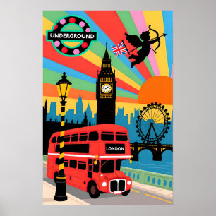 Poster Londres Voyage Art Pop