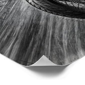 Poster  Lone Biker Crosses Suspension Bridge City Skyline (Coin)