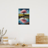 Poster Lone Sakura par le marais encore (Cuisine)
