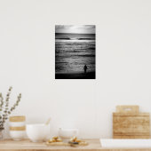 Poster Lone Surfer B&W (Cuisine)
