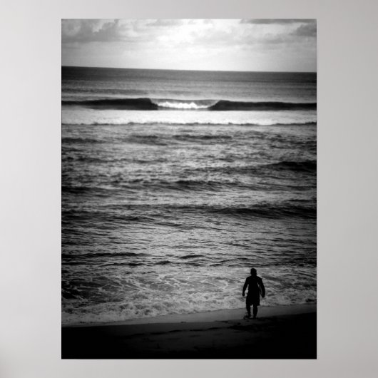 Poster Lone Surfer B&W (Devant)