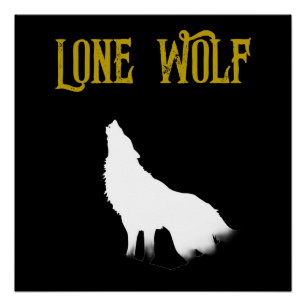 Poster Lone Wolf Homme Sigma moderne minimaliste