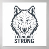 Poster Lone Wolf Strength and Resilience (Devant)