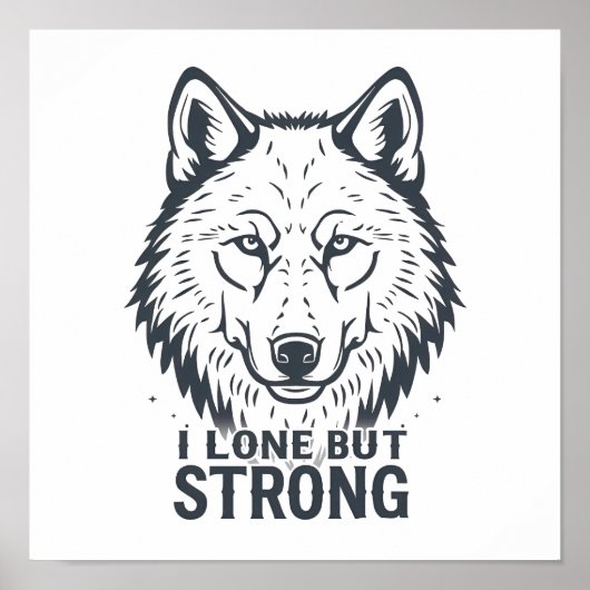 Poster Lone Wolf Strength and Resilience (Devant)
