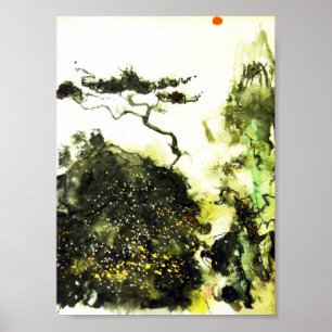 Poster Lonely Cypress in Carmel Art Imprimer