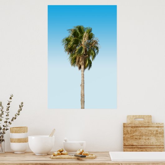 Poster Lonely palm tree (Cuisine)