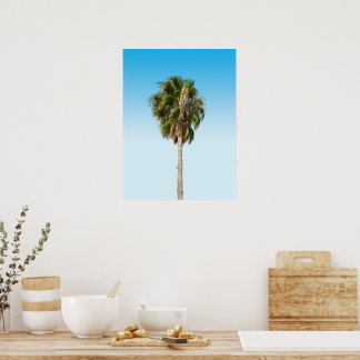 Poster Lonely palm tree