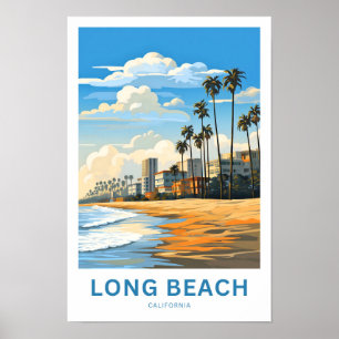 Poster Long Beach California Travel Print