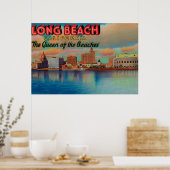 Poster Long Beach, Californie - La Reine des Plages (Cuisine)