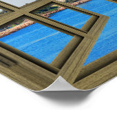 Poster Long Beach Harbour View - 6 Volets Open Window Pos (Coin)