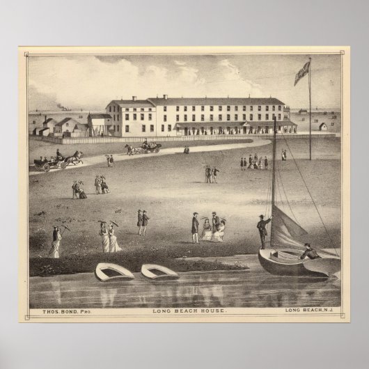 Poster Long Beach House, Long Beach, NJ (Devant)