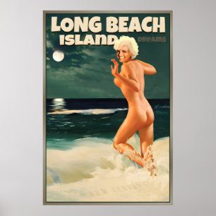 Poster Long Beach Island New Jersey Shore Marilyn Monroe