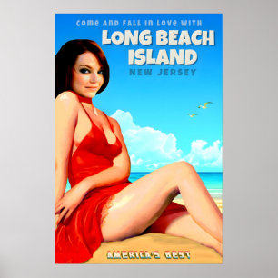 Poster Long Beach Island New Jersey Shore meilleur de l'A