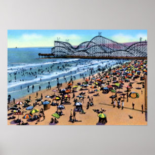 Poster Long Beach la Californie le coureur de cyclone de