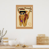 Poster Long Beach, Lady on Beach (Cuisine)