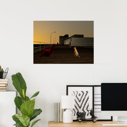 Poster Long Beach Promenade, Long Island, NY (Bureau à domicile)