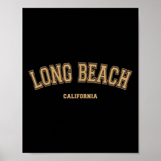 Poster Long Beach Sports College Style Sur Long Beach (Devant)