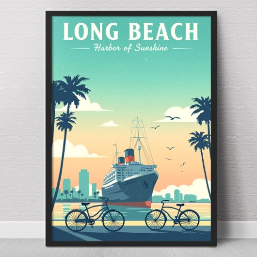 Poster Long Beach Vintage