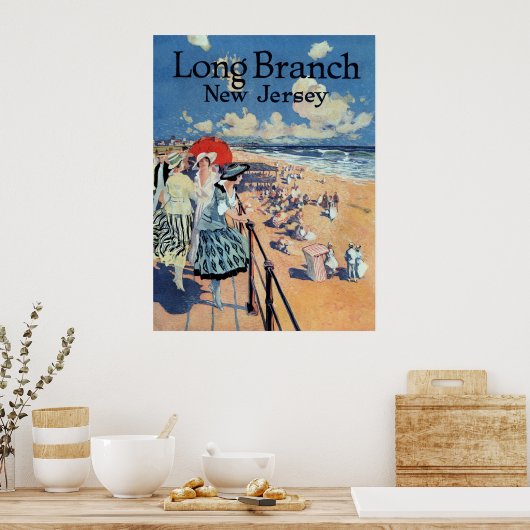 Poster Long Branch, New Jersey 1917 print (Cuisine)
