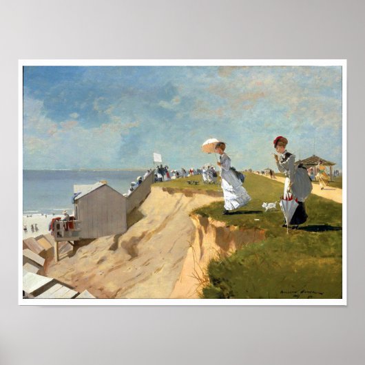 Poster Long branch, Winslow Homer (Devant)