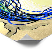 Poster Long coq à plumes Ono Bakufu années 1950 (Coin)