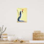 Poster Long coq à plumes Ono Bakufu années 1950 (Cuisine)