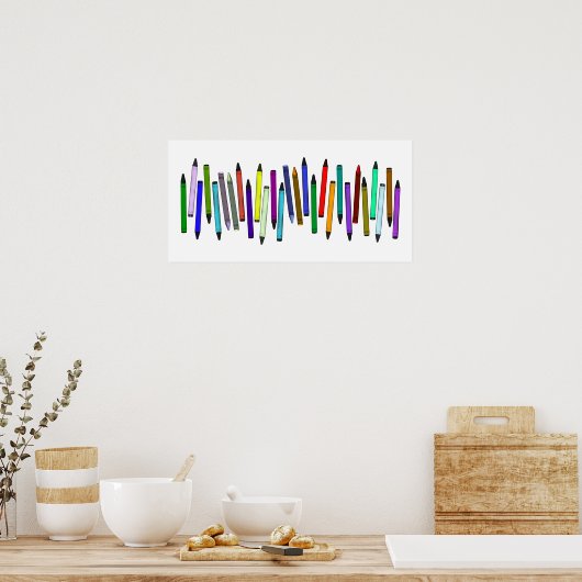 Poster Long Crayons (Cuisine)
