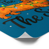 Poster Long Hair Dachshund Through Snow Christmas Pajamas (Coin)