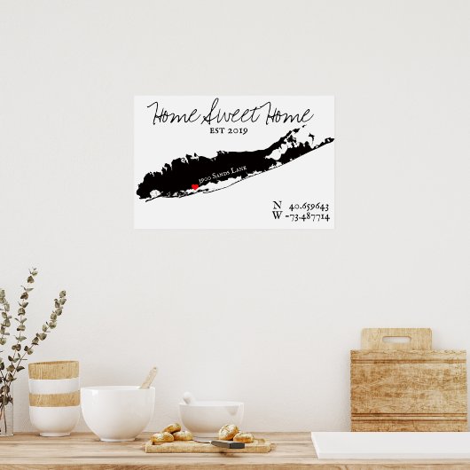 POSTER LONG ÎLE MAISON SWEET HOME (Cuisine)