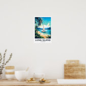 Poster Long Island The Bahamas Travel Print (Cuisine)
