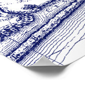 Poster Long Island The Hamptons Map VC (Coin)