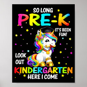 Poster Long Pré-maternelle Jardin d'enfants Voici Licorne