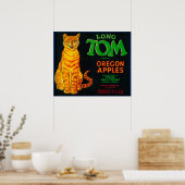 Poster Long Tom Apple Crate Label Monroe, OU (Cuisine)