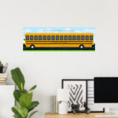 Poster Long Yellow School Bus 16 Photo Custom Keepsaké (Bureau à domicile)