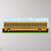 Poster Long Yellow School Bus 16 Photo Custom Keepsaké (Devant)