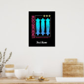Poster Longboard Olli vintage design for skaters (Cuisine)