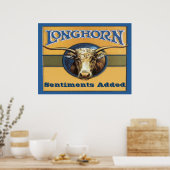 Poster Longhorn, modifier le texte, (Cuisine)