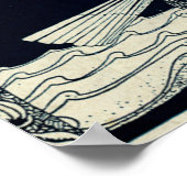Poster Longship Viking naviguant la nuit (Coin)