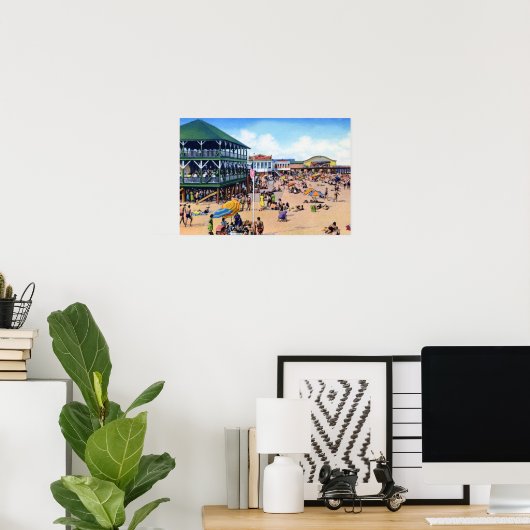 Poster Longue Branche New Jersey Beach (Bureau à domicile)