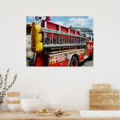 Poster Longue échelle sur camion-feu (Cuisine)