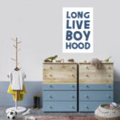 Poster Longue vie Garçon Hood bleu