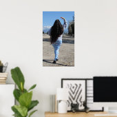 Poster Longueur Classique Cheveux et neige sur les montag (Bureau à domicile)